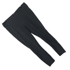 LOFT! DEEP STORMY GRAY SPANDEX WIDE WAISTBAND, SIDE STRIPE LEGGINGS! SZ L